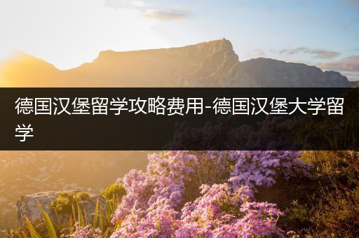 德国汉堡留学攻略费用-德国汉堡大学留学