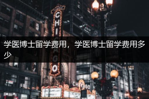 学医博士留学费用，学医博士留学费用多少