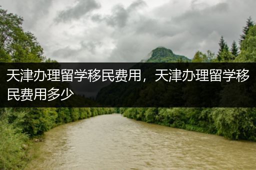 天津办理留学移民费用，天津办理留学移民费用多少