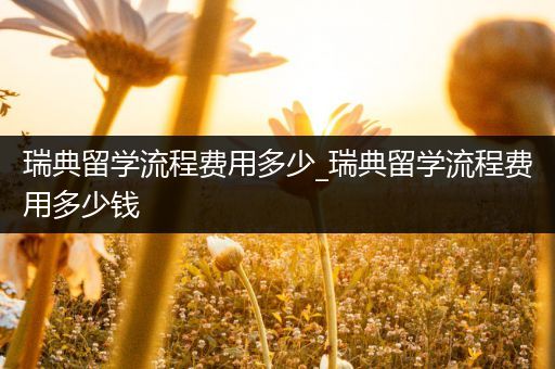 瑞典留学流程费用多少_瑞典留学流程费用多少钱