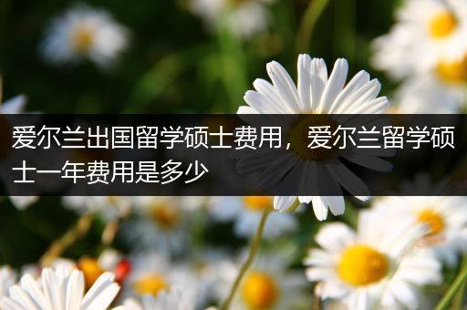 爱尔兰出国留学硕士费用，爱尔兰留学硕士一年费用是多少