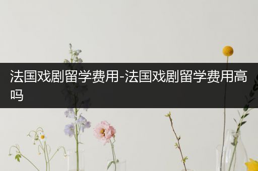 法国戏剧留学费用-法国戏剧留学费用高吗