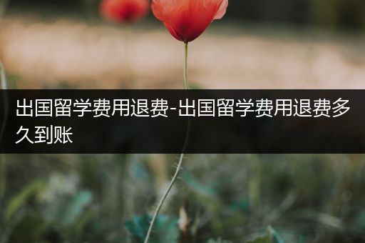 出国留学费用退费-出国留学费用退费多久到账