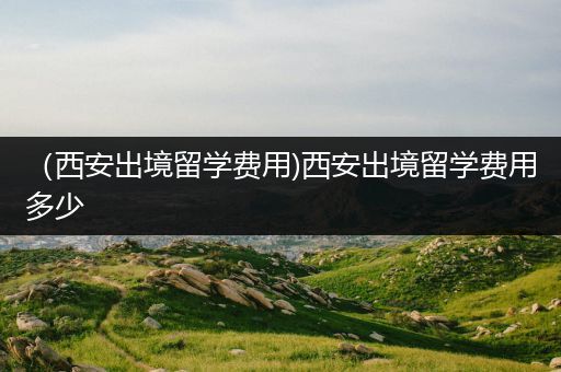 （西安出境留学费用)西安出境留学费用多少
