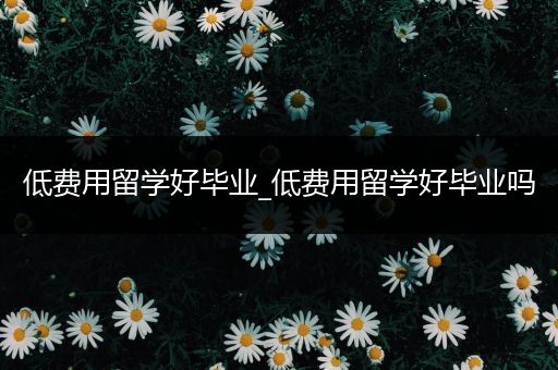 低费用留学好毕业_低费用留学好毕业吗