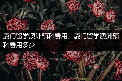 厦门留学澳洲预科费用，厦门留学澳洲预科费用多少