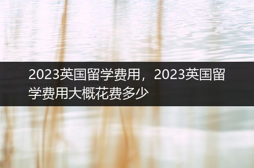 2023英国留学费用，2023英国留学费用大概花费多少