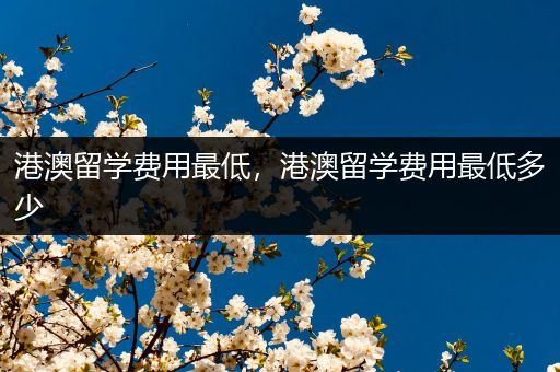 港澳留学费用最低，港澳留学费用最低多少
