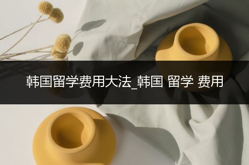 韩国留学费用大法_韩国 留学 费用