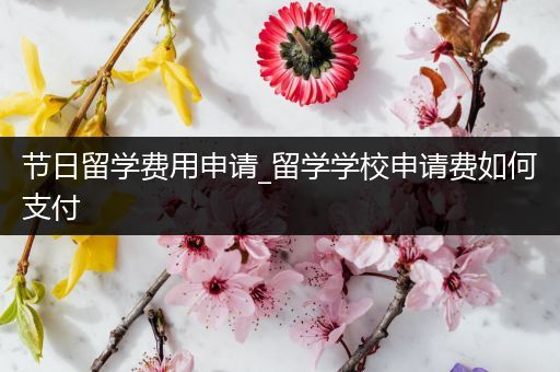 节日留学费用申请_留学学校申请费如何支付