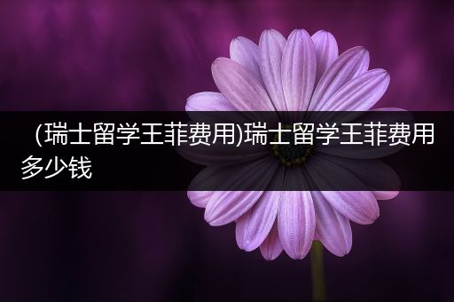 （瑞士留学王菲费用)瑞士留学王菲费用多少钱