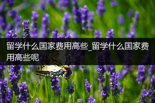 留学什么国家费用高些_留学什么国家费用高些呢